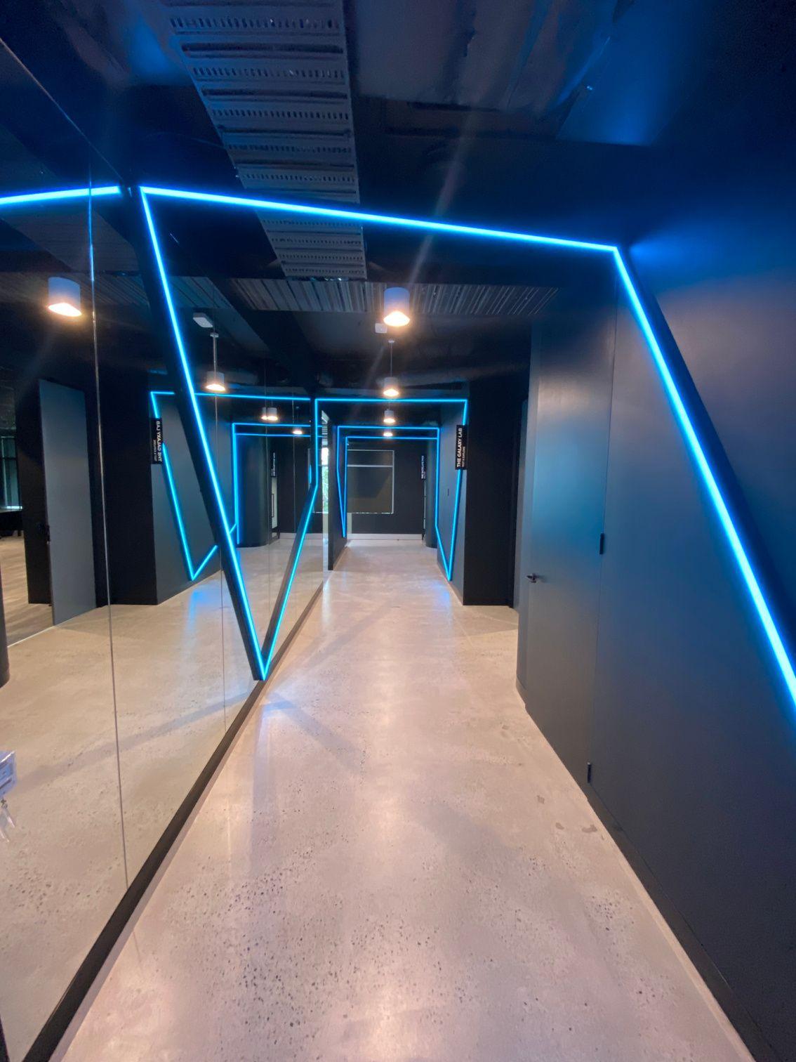 Feature corridor lighting