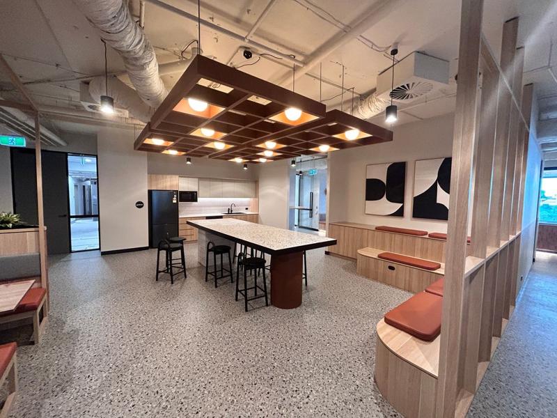 Workplace breakout and kitchen